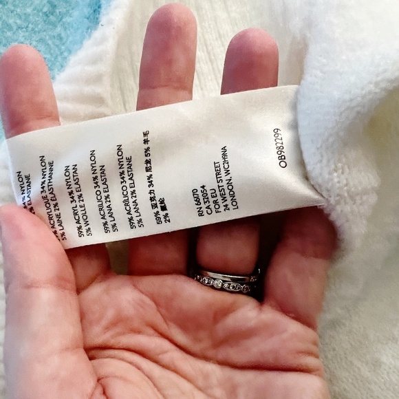 Free People Afterglow Mock Neck Sweater Cream Size M - Picture 10 of 13